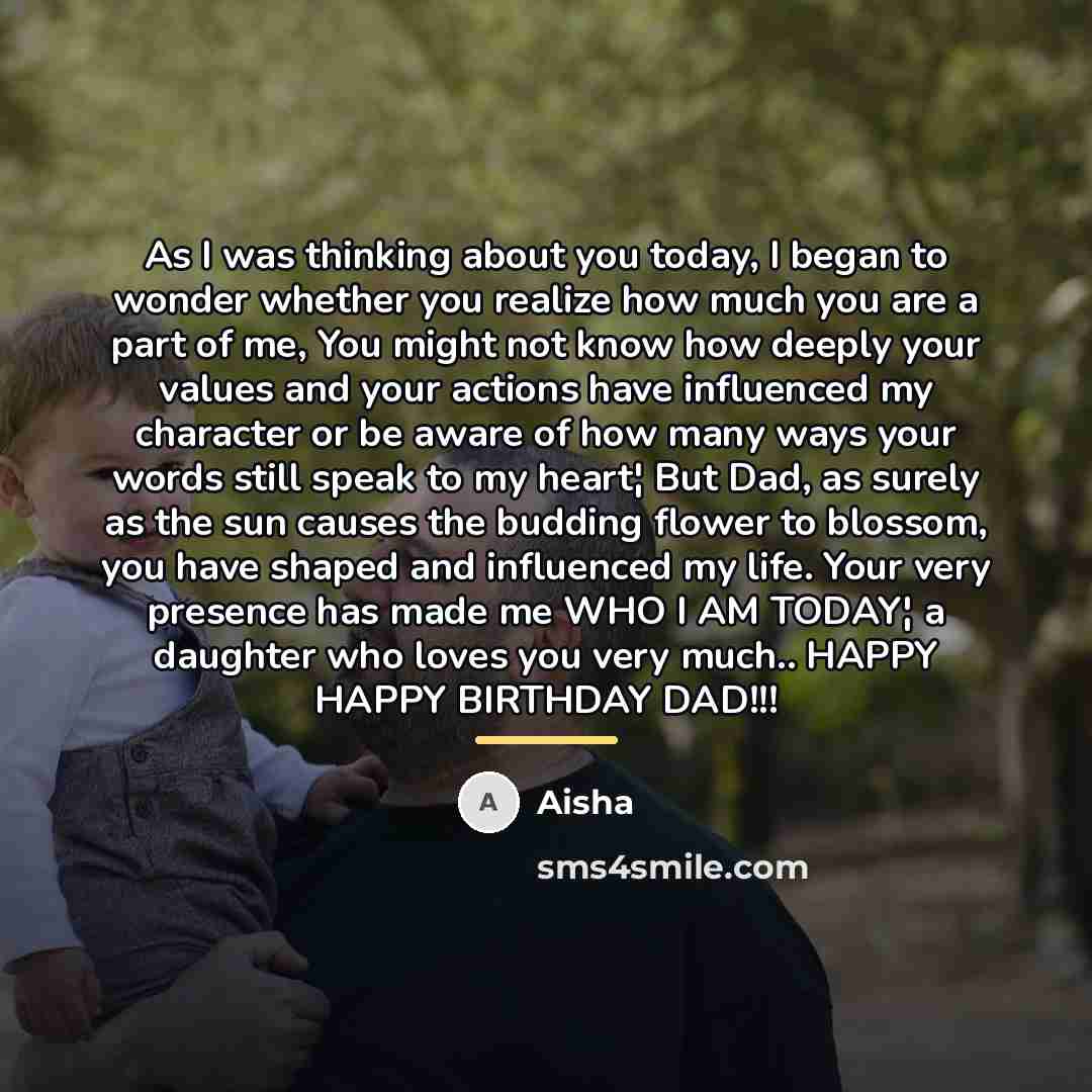 “As I was thinking about you today, I began to…” quote by Aisha