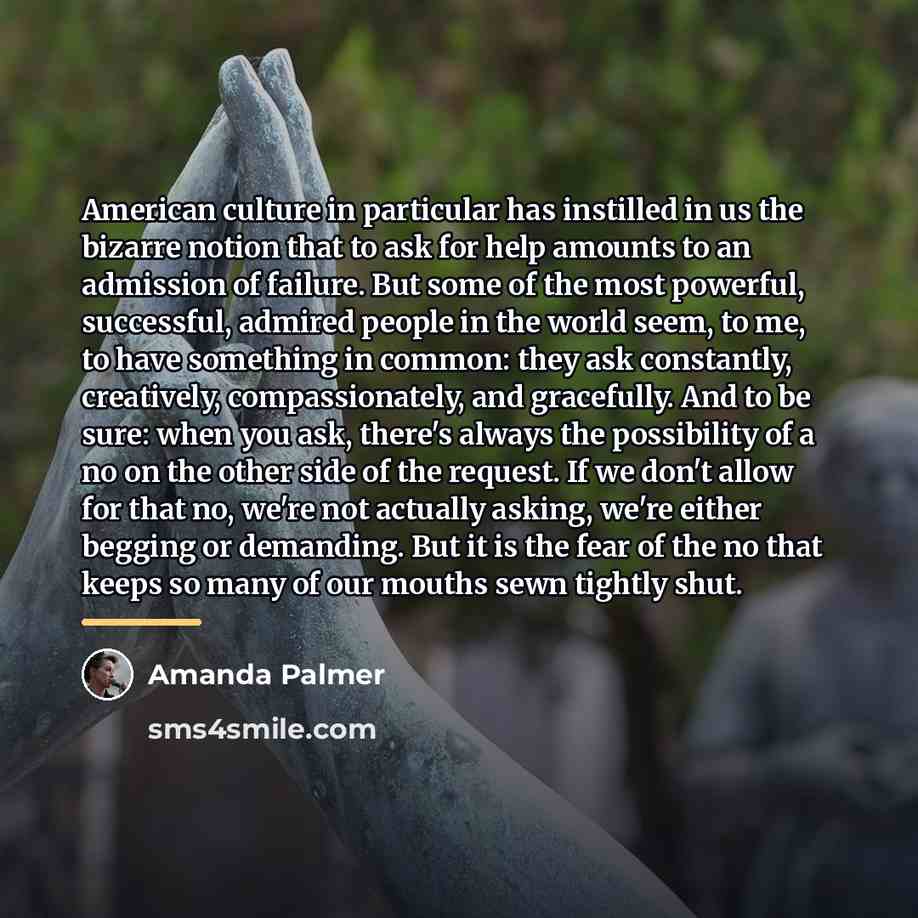 “American culture in particular has instilled in us the bizarre…” quote by Amanda Palmer