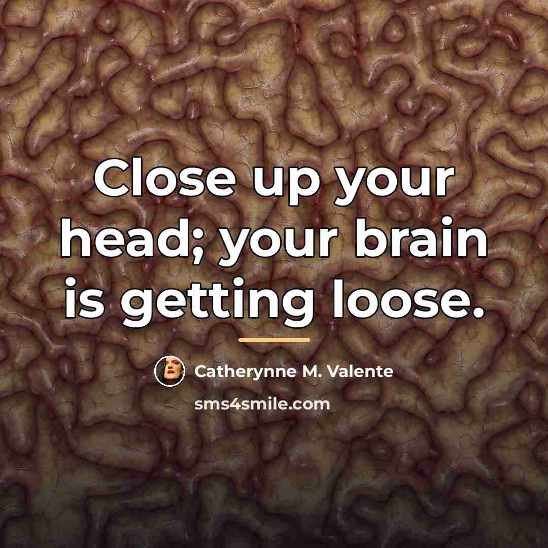 “Close up your head; your brain is getting loose.…” quote by Catherynne M. Valente