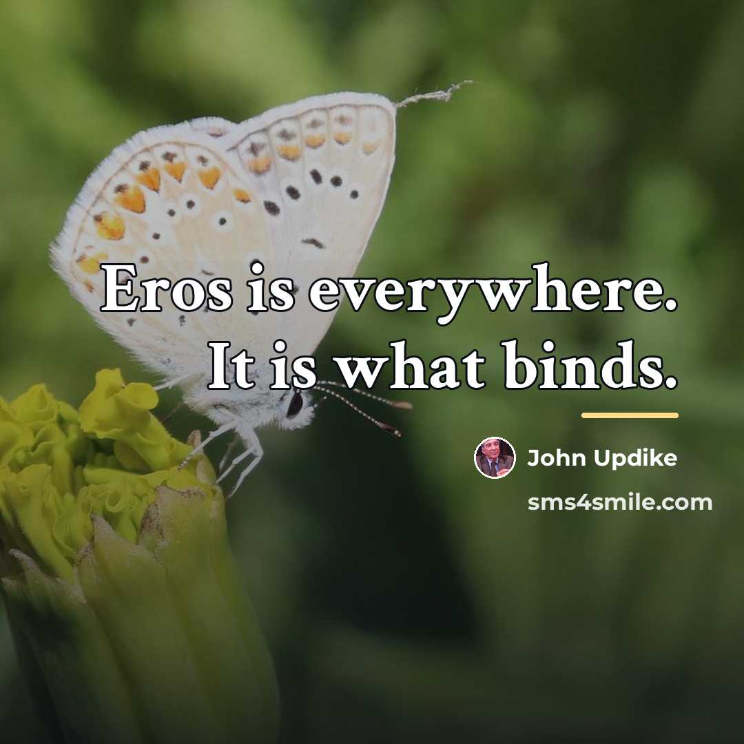 “Eros is everywhere. It is what binds.…” quote by John Updike