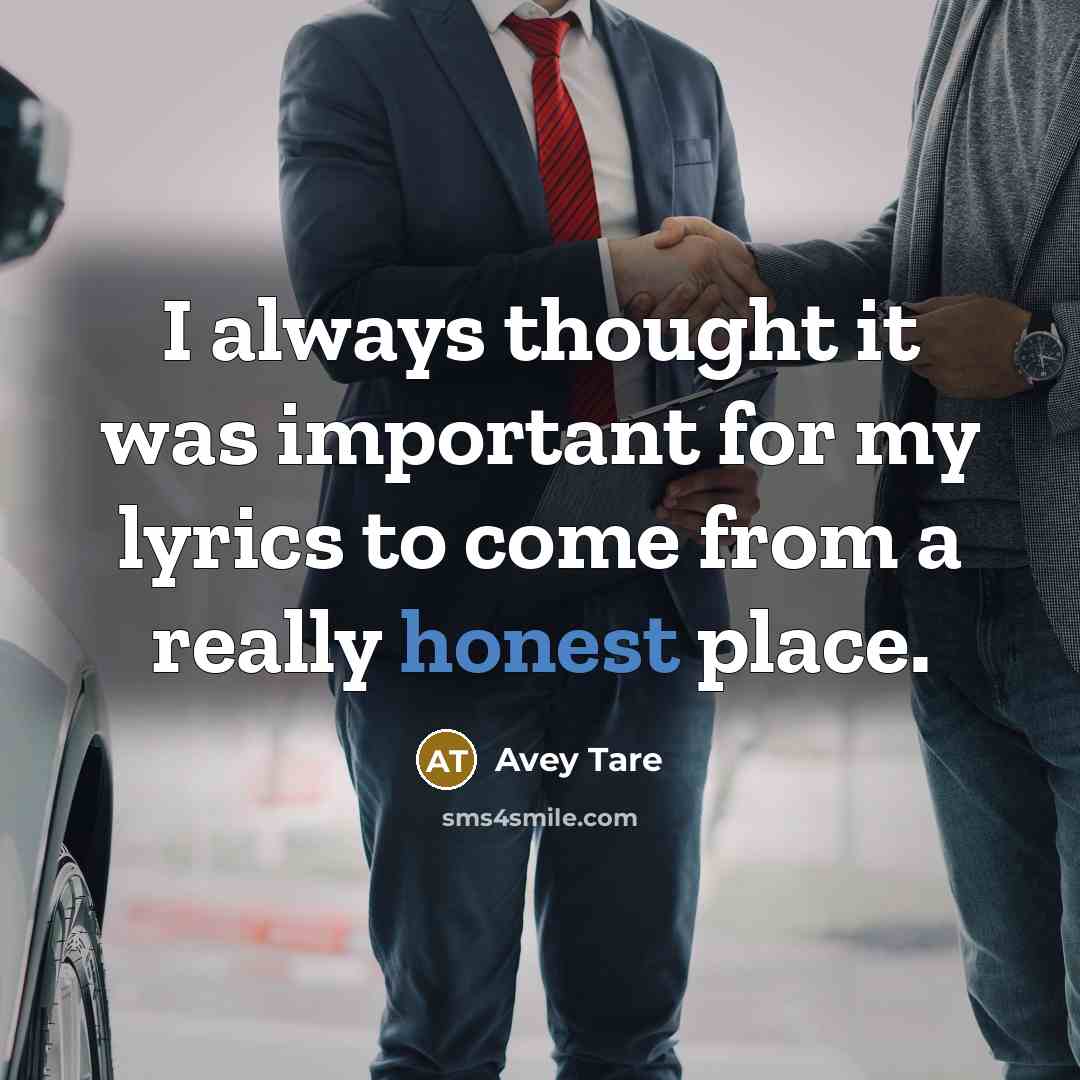 “I always thought it was important for my lyrics to…” quote by Avey Tare