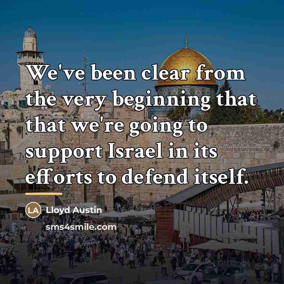 “We've been clear from the very beginning that that we're…” quote by Lloyd Austin