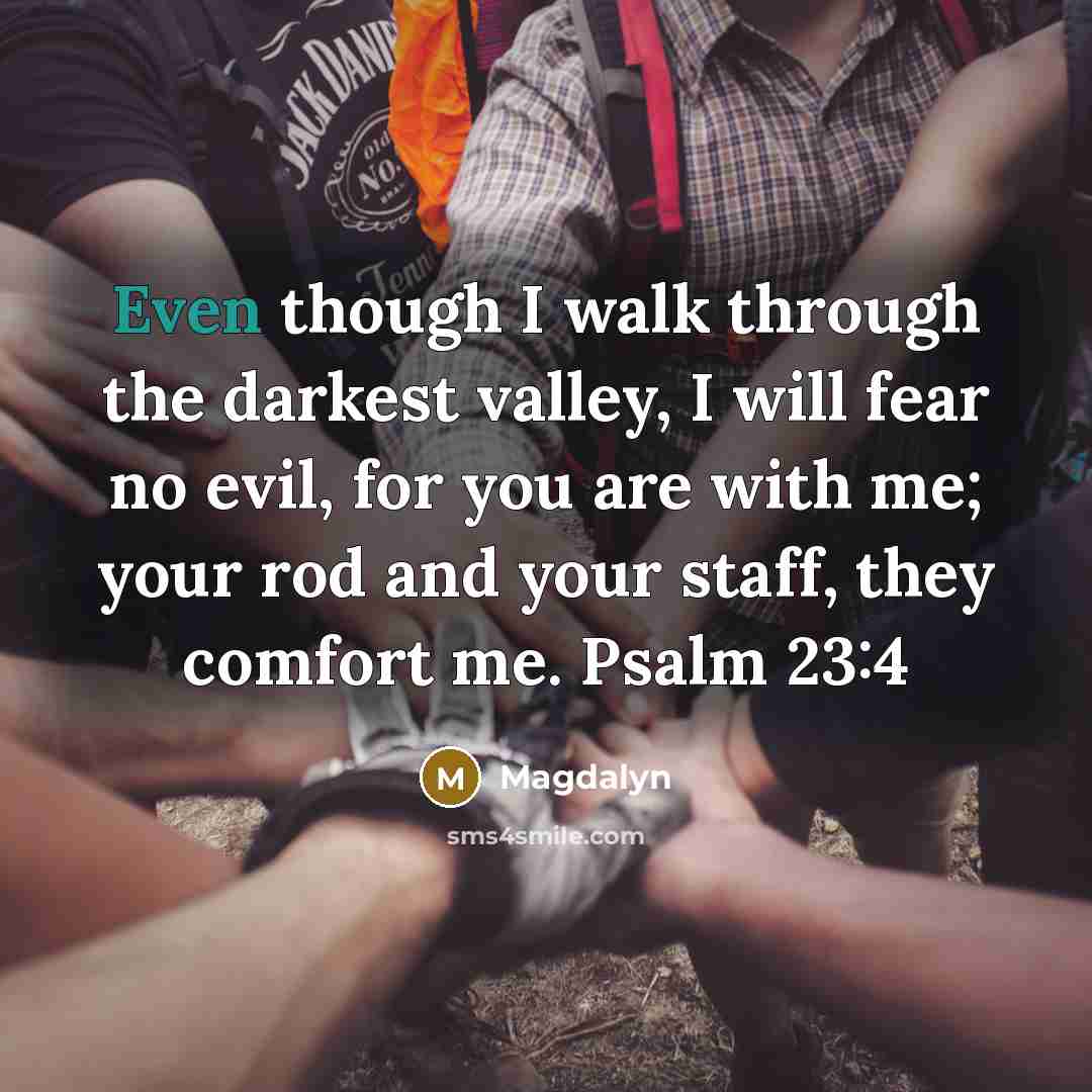 “Even though I walk through the darkest valley, I will…” quote by Magdalyn