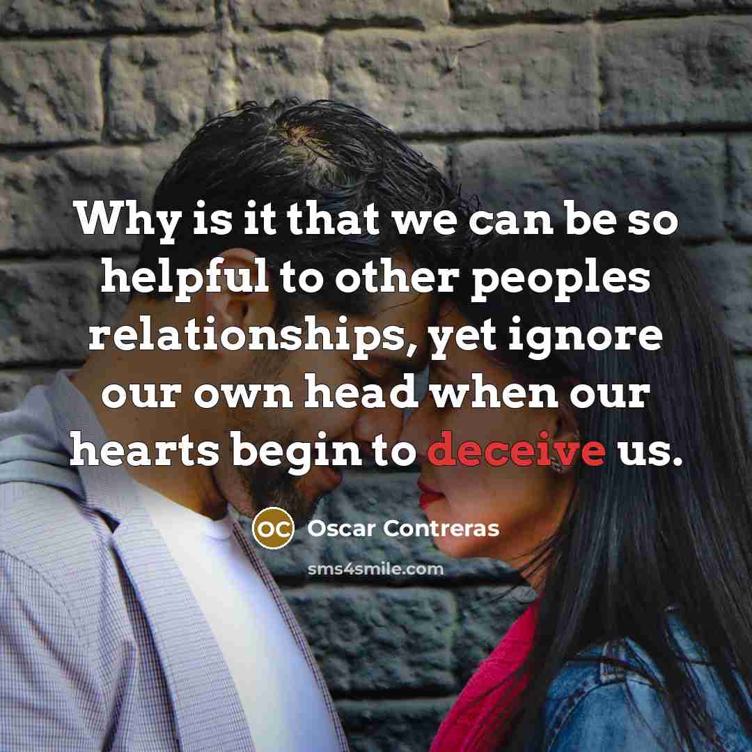 “Why is it that we can be so helpful to…” quote by Oscar Contreras