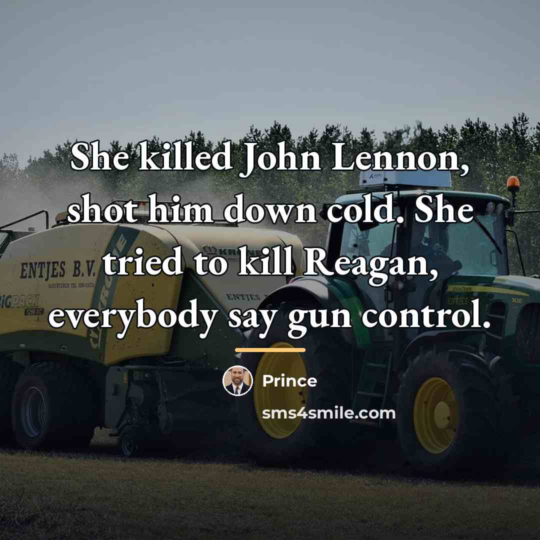 “She killed John Lennon, shot him down cold. She tried…” quote by Prince