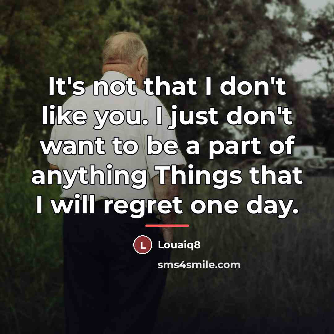 “It's not that I don't like you. I just don't…” quote by Louaiq8