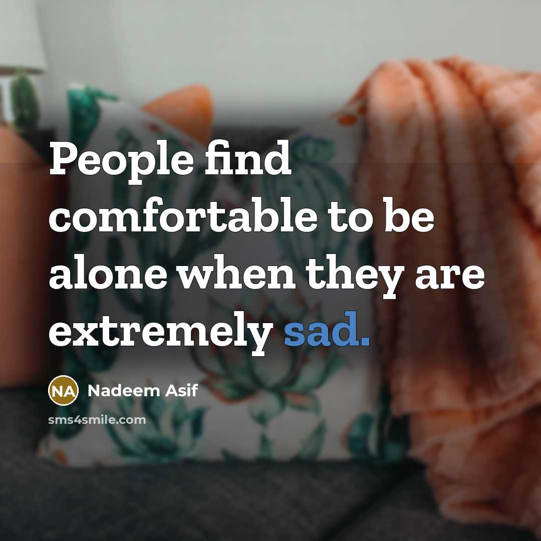 “People find comfortable to be alone when they are extremely…” quote by Nadeem Asif