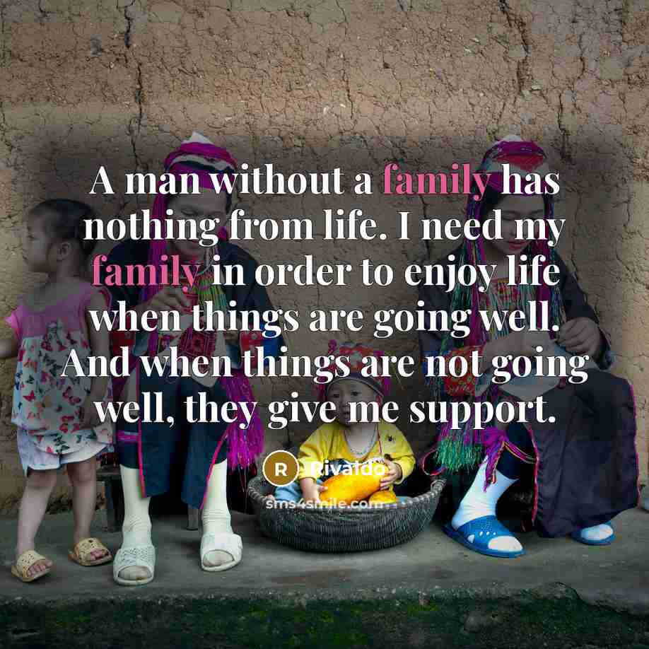 “A man without a family has nothing from life. I…” quote by Rivaldo