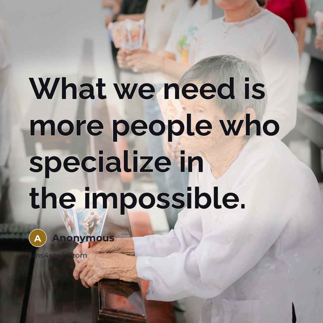“What we need is more people who specialize in the…” quote by Anonymous