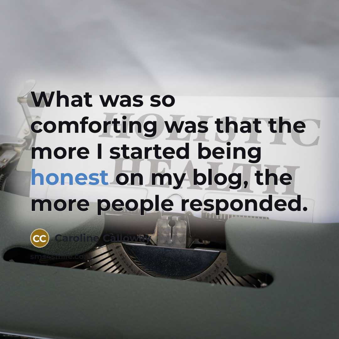 “What was so comforting was that the more I started…” quote by Caroline Calloway