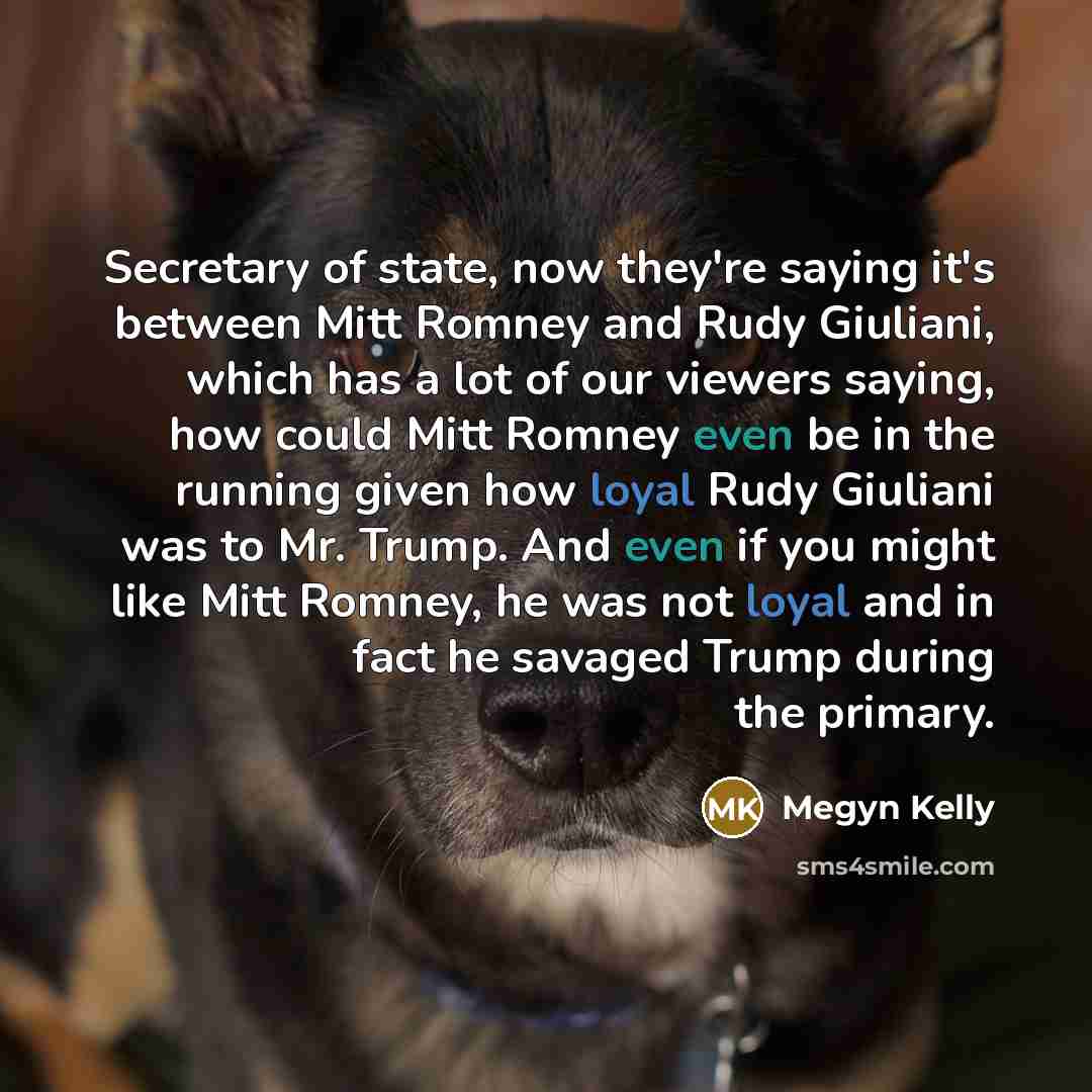 “Secretary of state, now they're saying it's between Mitt Romney…” quote by Megyn Kelly