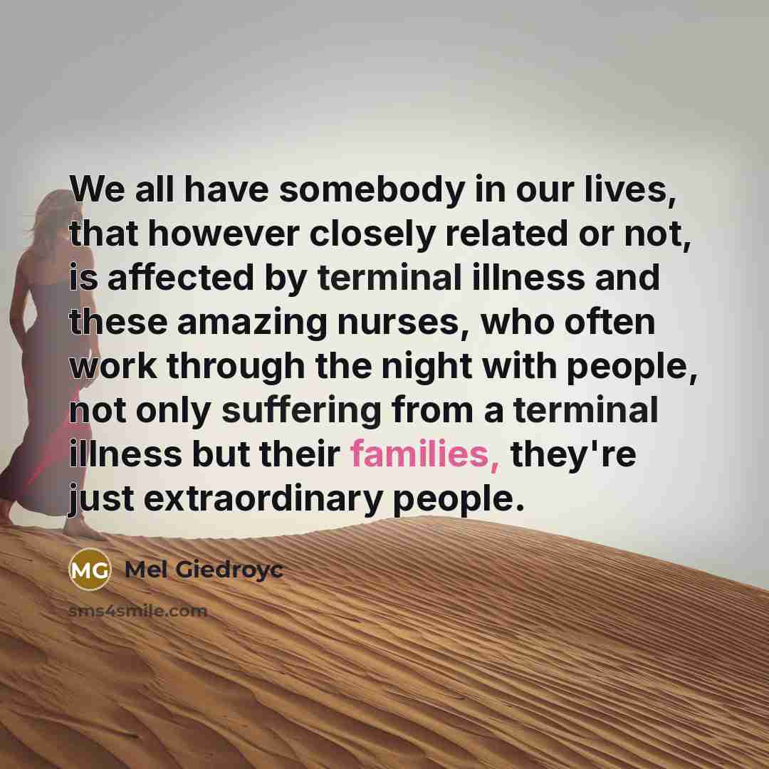 “We all have somebody in our lives, that however closely…” quote by Mel Giedroyc