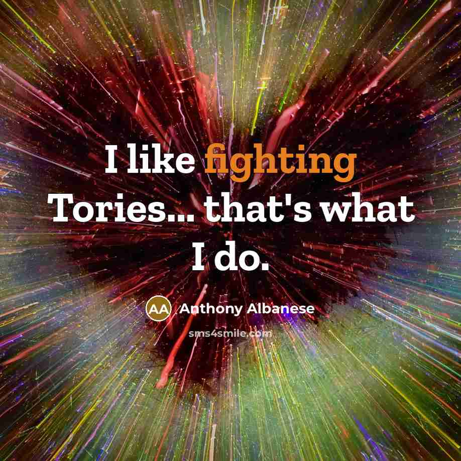 “I like fighting Tories... that's what I do.…” quote by Anthony Albanese