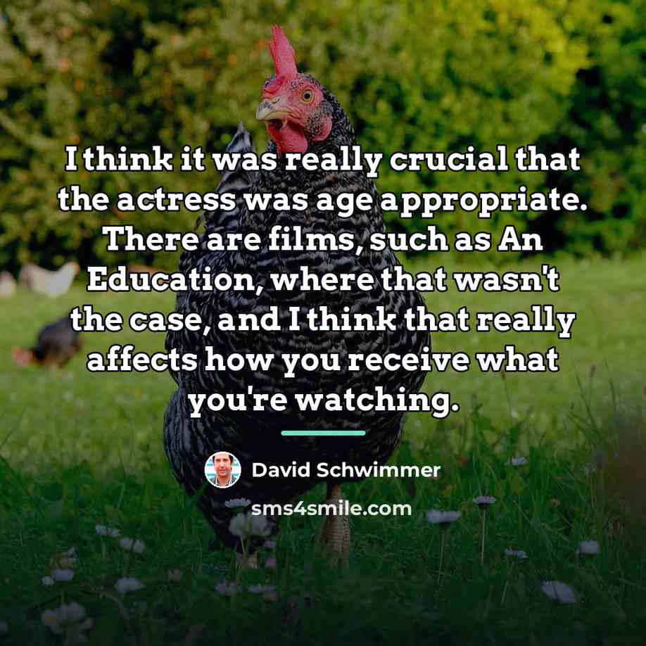 “I think it was really crucial that the actress was…” quote by David Schwimmer