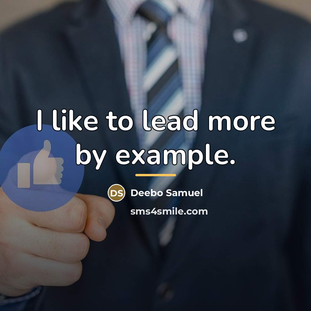 “I like to lead more by example.…” quote by Deebo Samuel