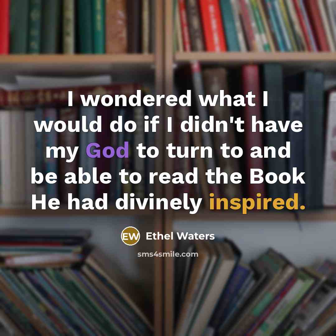 “I wondered what I would do if I didn't have…” quote by Ethel Waters