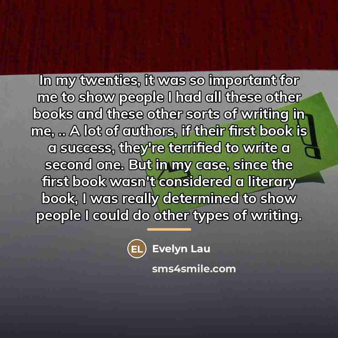 “In my twenties, it was so important for me to…” quote by Evelyn Lau