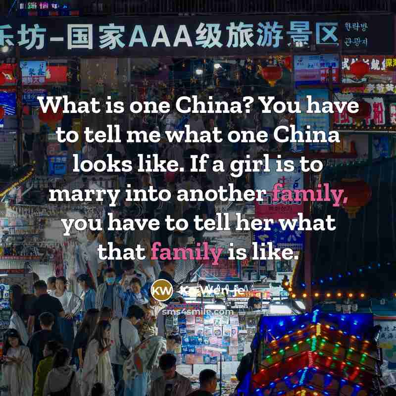 “What is one China? You have to tell me what…” quote by Ko Wen-je