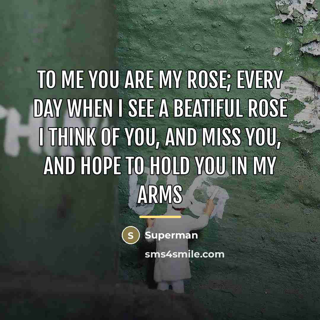 “To me you are my rose; every day when I…” quote by Superman