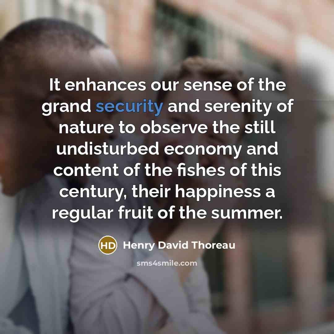 “It enhances our sense of the grand security and serenity…” quote by Henry David Thoreau