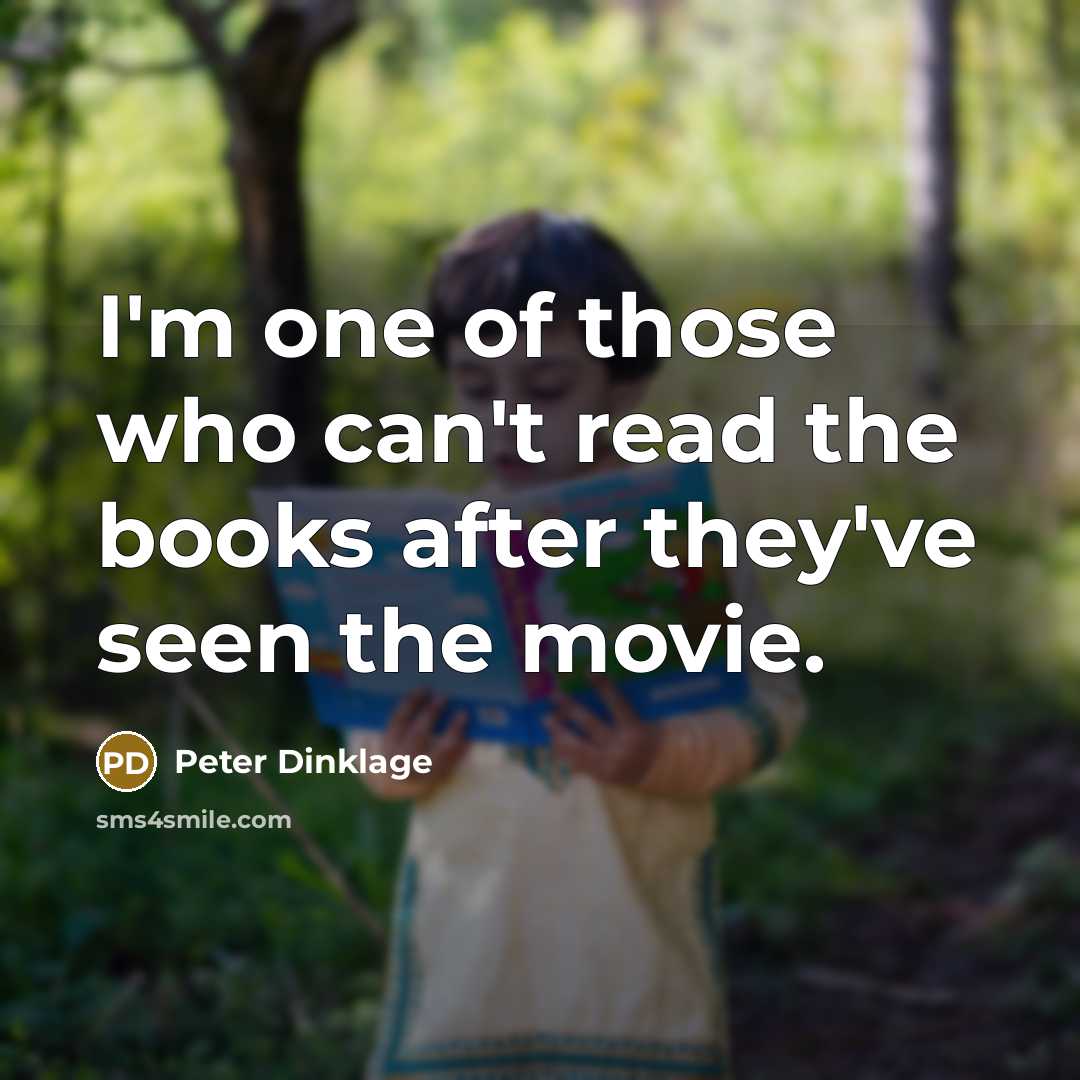 “I'm one of those who can't read the books after…” quote by Peter Dinklage