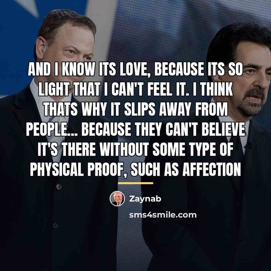 “And I know its love, because its so light that…” quote by Zaynab