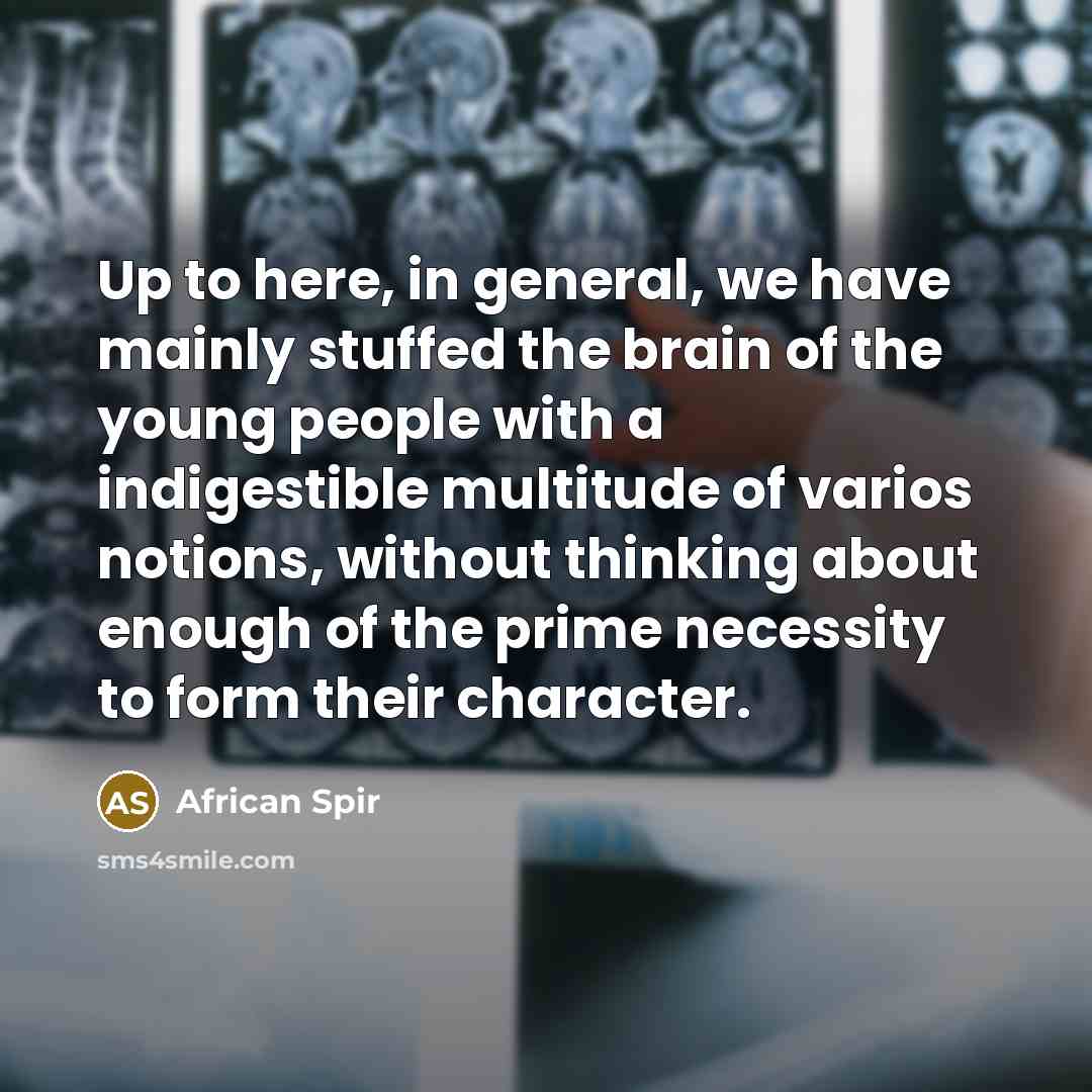 “Up to here, in general, we have mainly stuffed the…” quote by African Spir