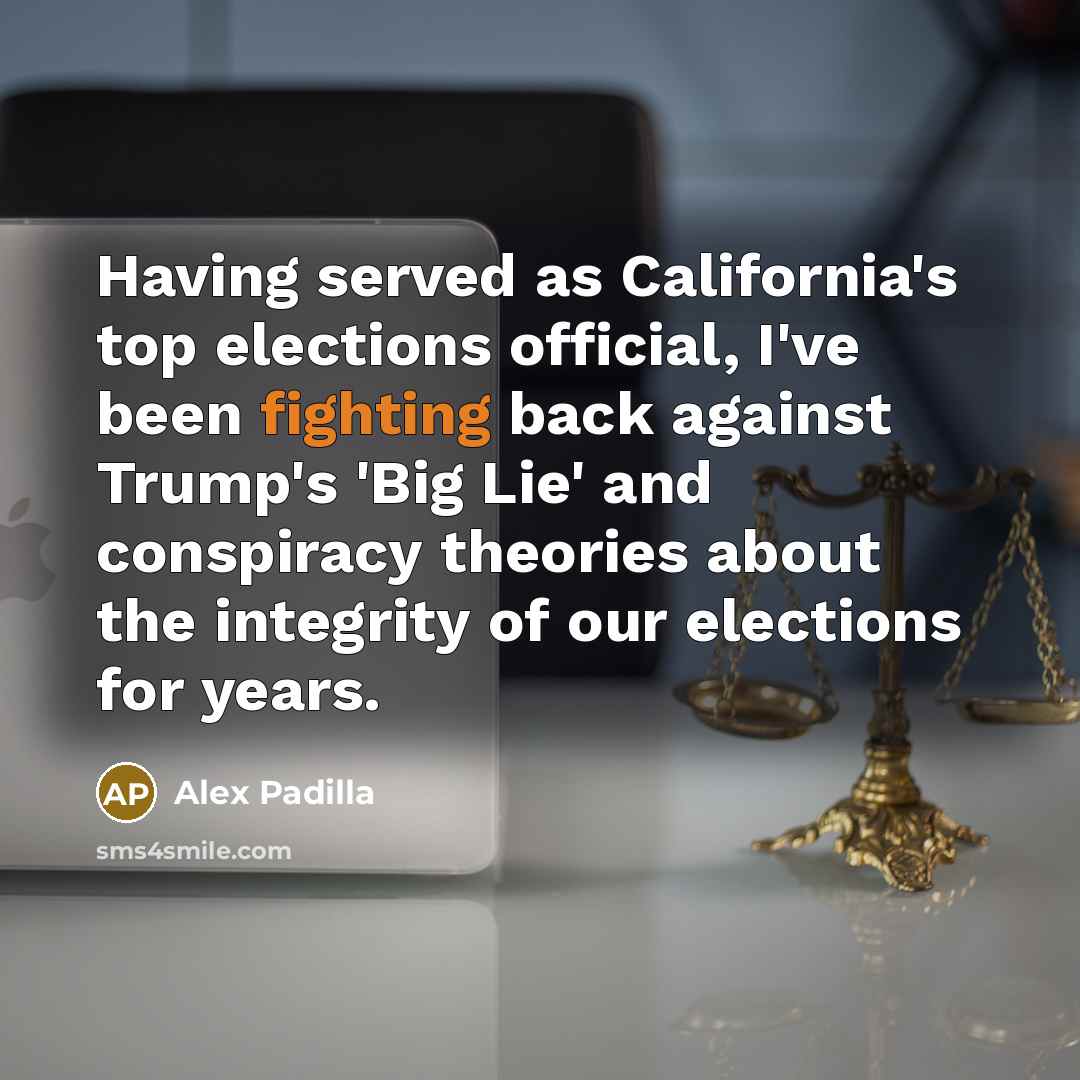 “Having served as California's top elections official, I've been fighting…” quote by Alex Padilla