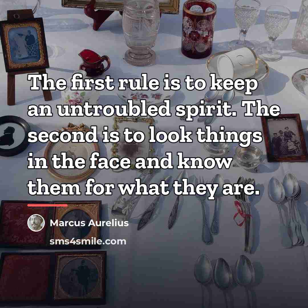 “The first rule is to keep an untroubled spirit. The…” quote by Marcus Aurelius