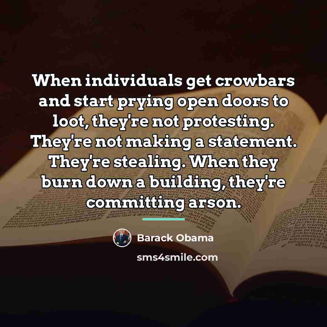 “When individuals get crowbars and start prying open doors to…” quote by Barack Obama