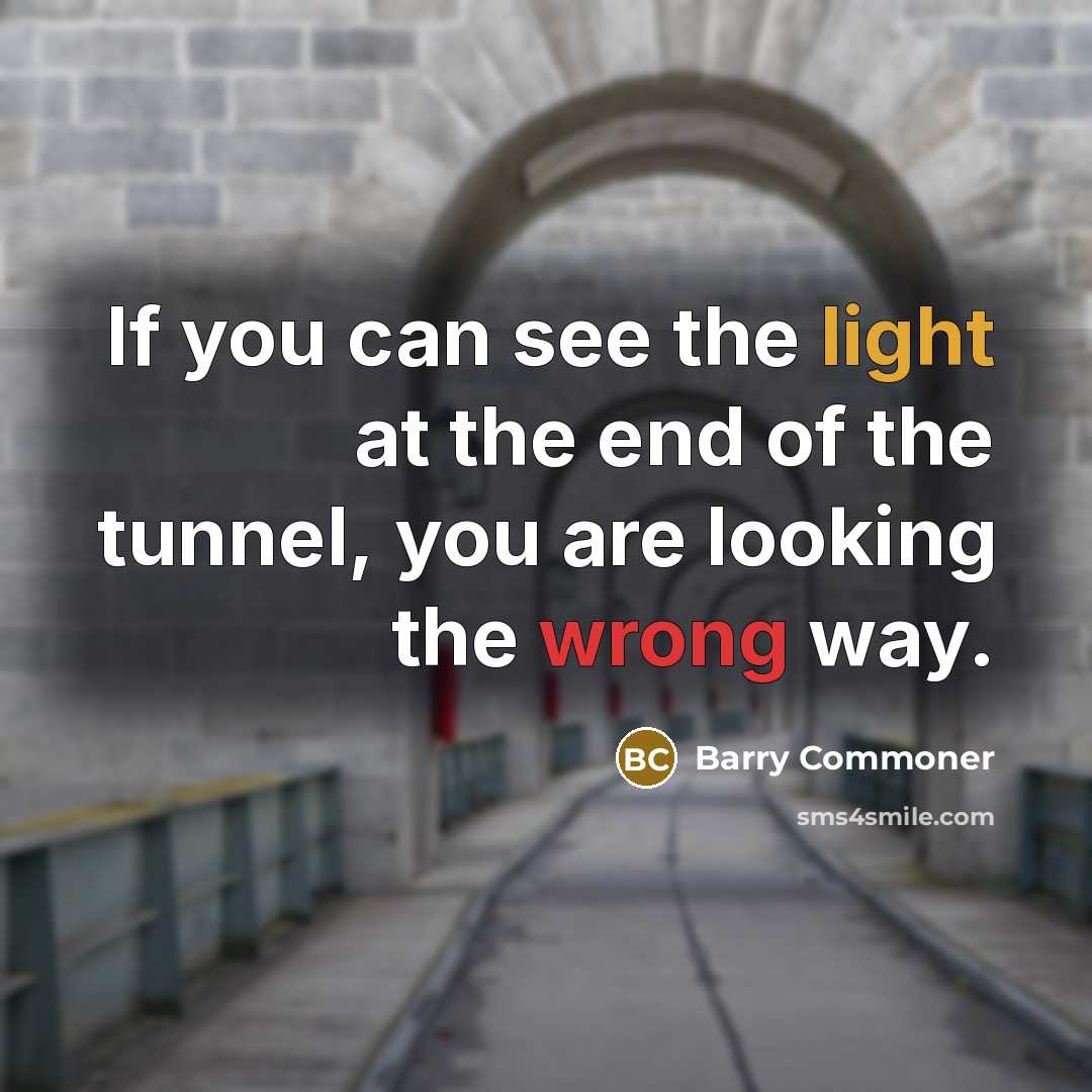 “If you can see the light at the end of…” quote by Barry Commoner