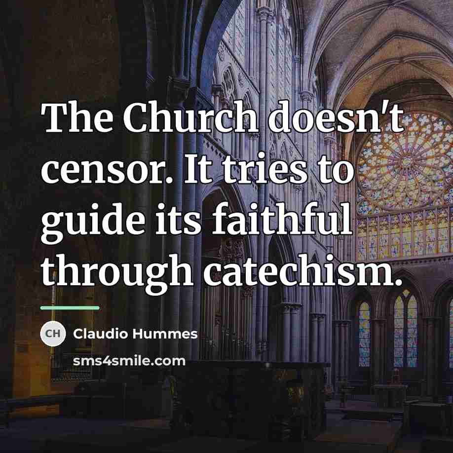 “The Church doesn't censor. It tries to guide its faithful…” quote by Claudio Hummes