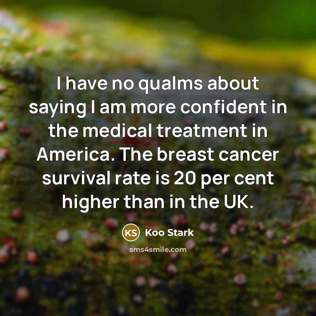 “I have no qualms about saying I am more confident…” quote by Koo Stark