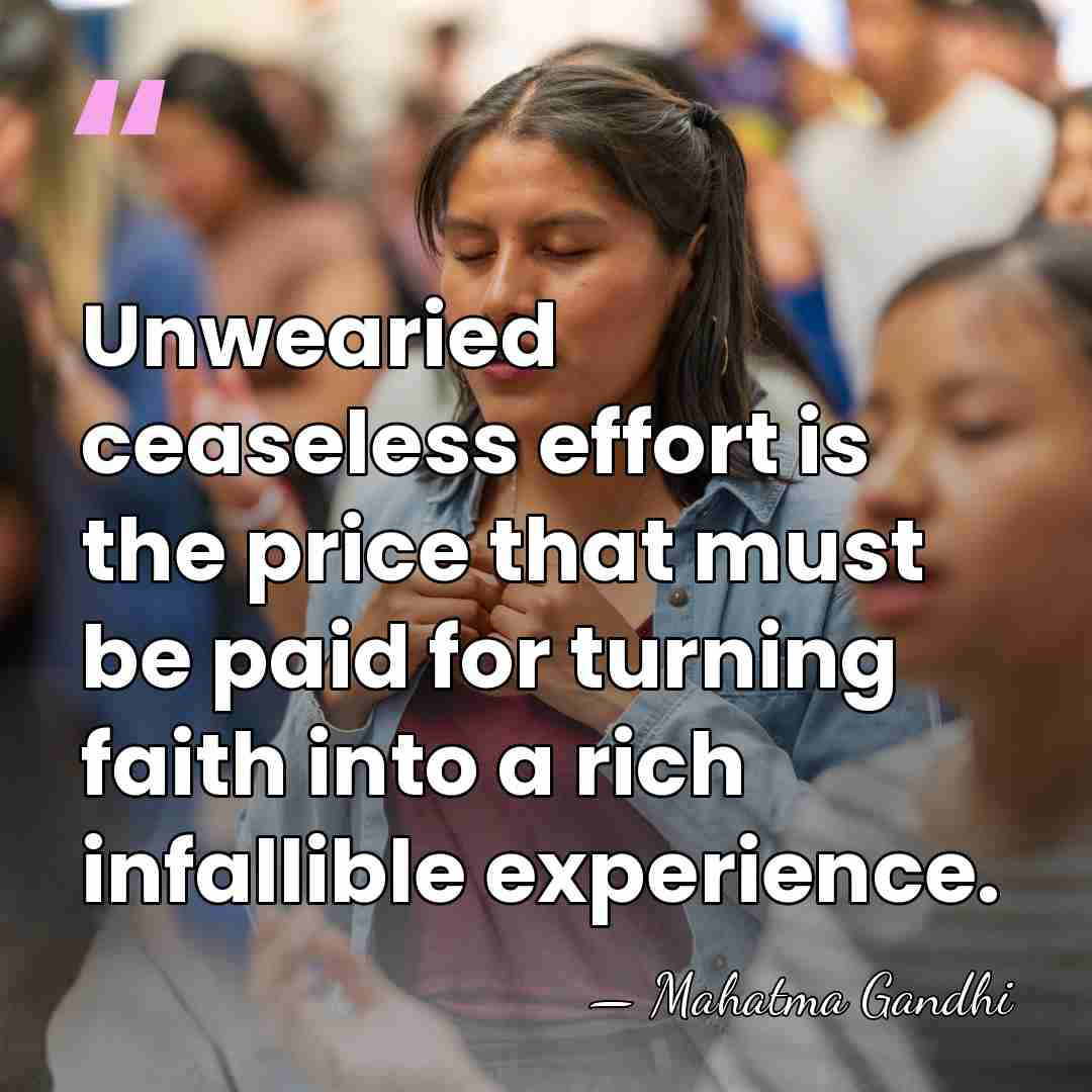 Unwearied ceaseless effort is the price that must be paid for turning&hellip; - Mahatma Gandhi