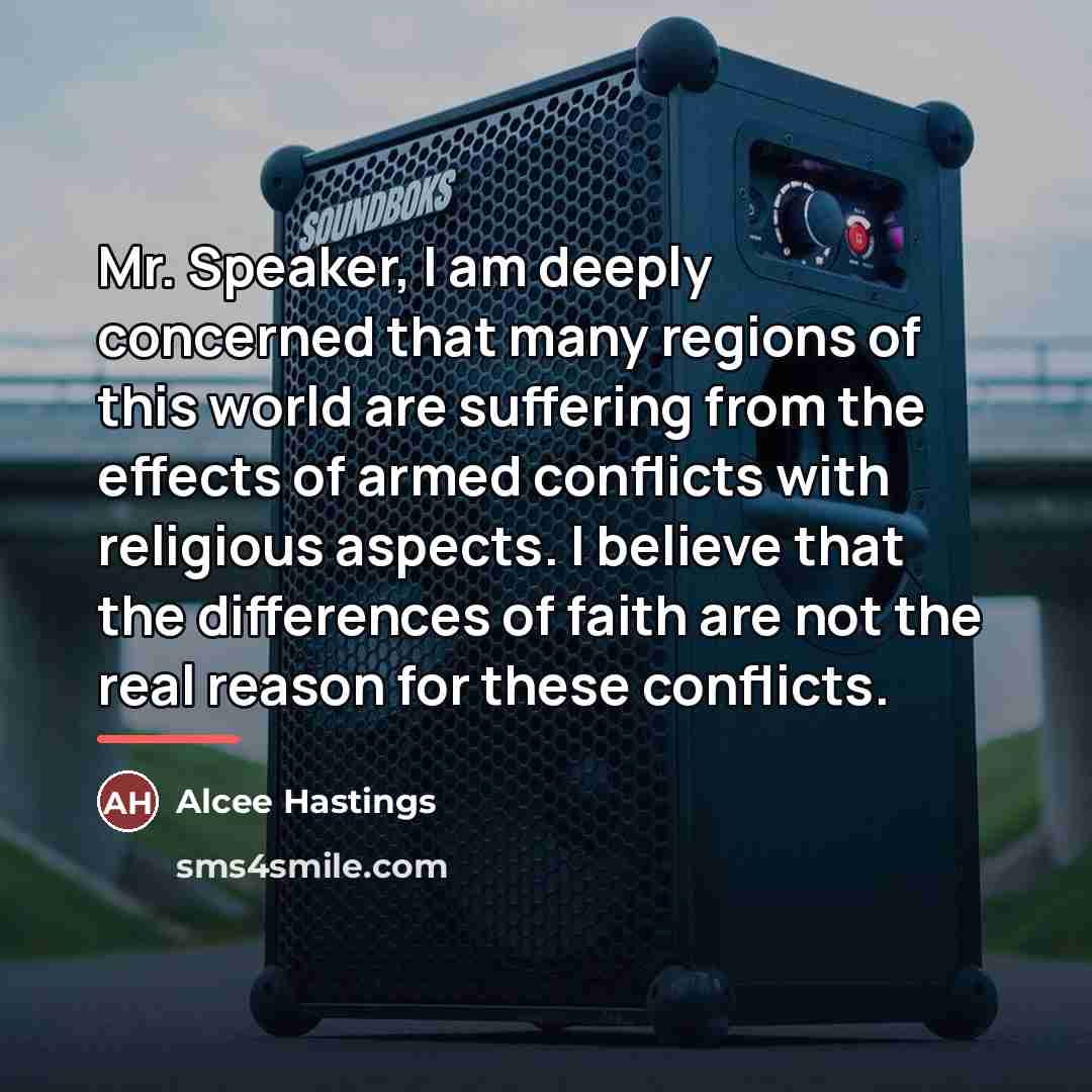 “Mr. Speaker, I am deeply concerned that many regions of…” quote by Alcee Hastings