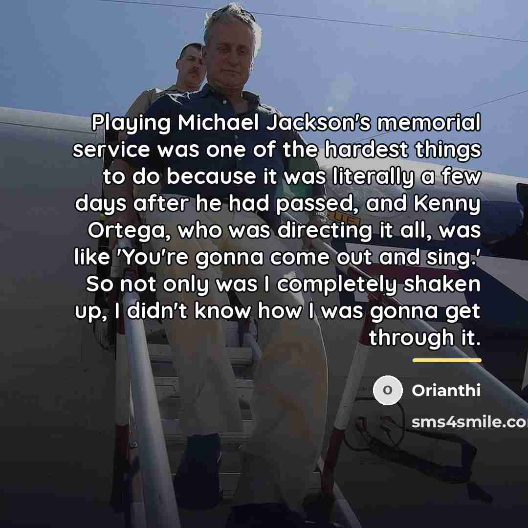 “Playing Michael Jackson's memorial service was one of the hardest…” quote by Orianthi