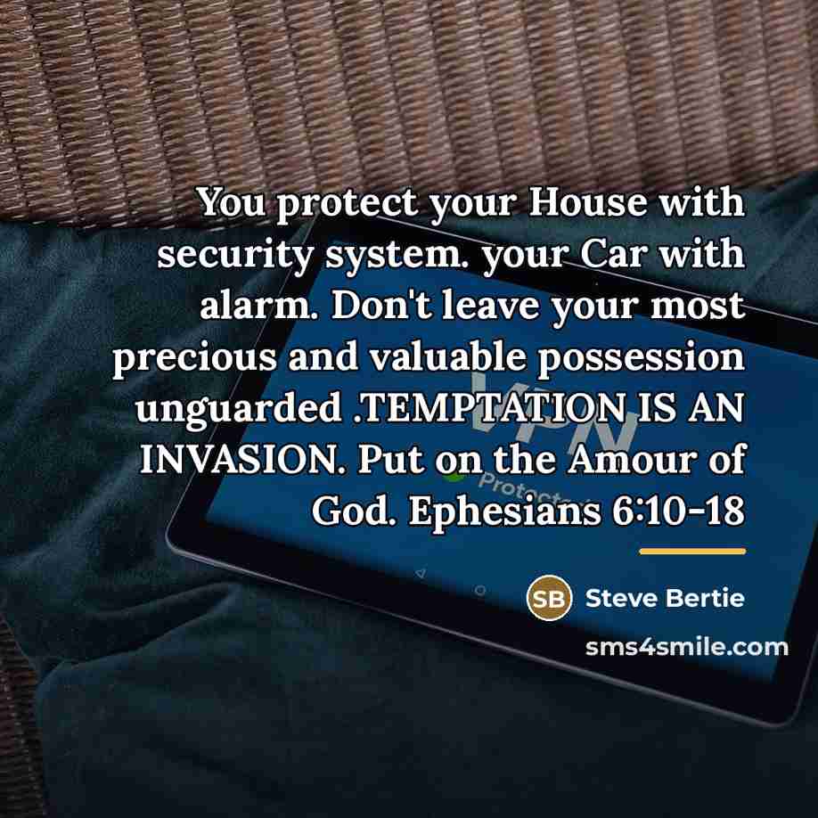 “You protect your House with security system. your Car with…” quote by Steve Bertie