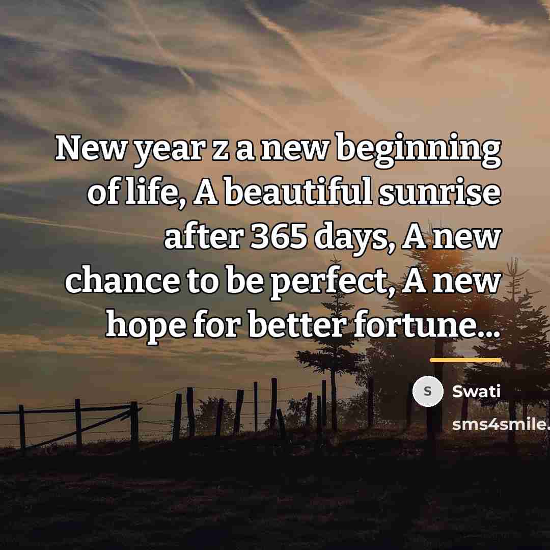 “New year z a new beginning of life, A beautiful…” quote by Swati