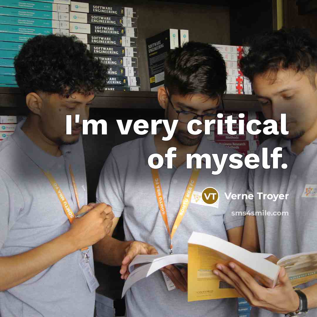 “I'm very critical of myself.…” quote by Verne Troyer