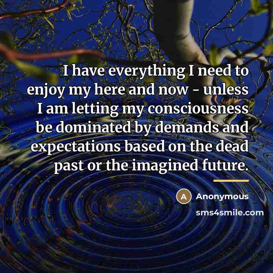 “I have everything I need to enjoy my here and…” quote by Anonymous