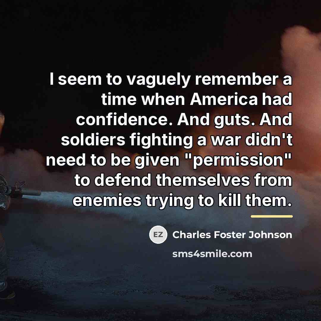 “I seem to vaguely remember a time when America had…” quote by Charles Foster Johnson