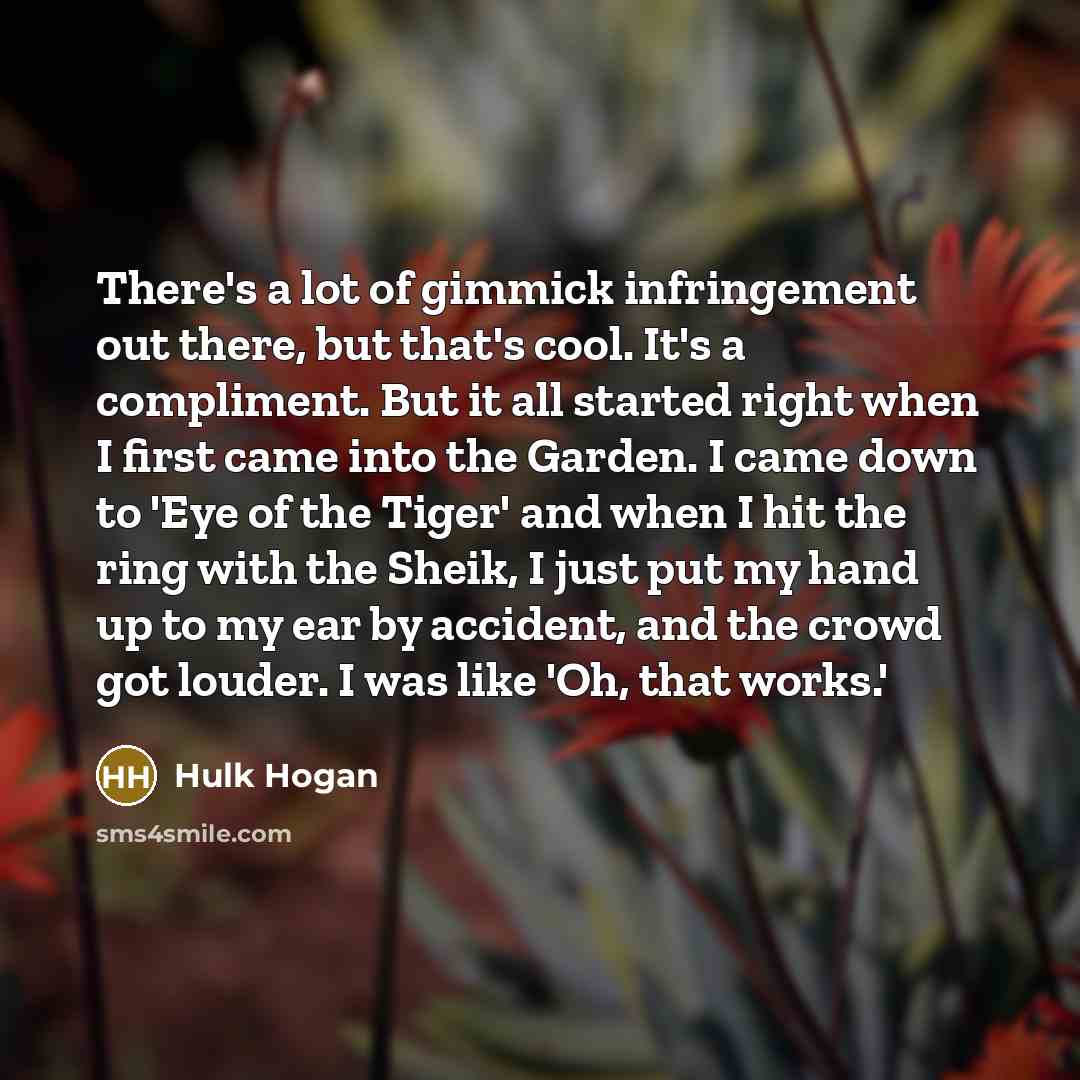 “There's a lot of gimmick infringement out there, but that's…” quote by Hulk Hogan