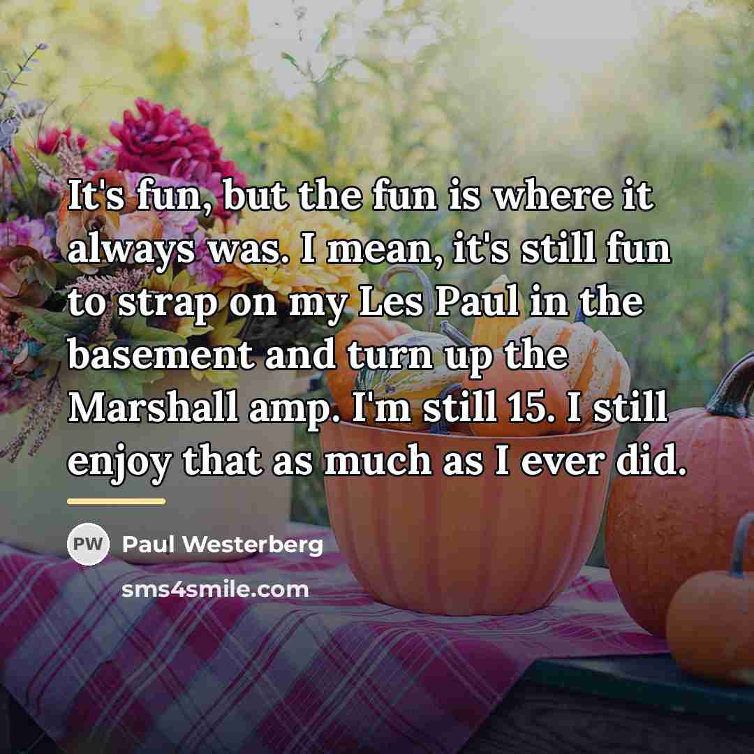 “It's fun, but the fun is where it always was.…” quote by Paul Westerberg