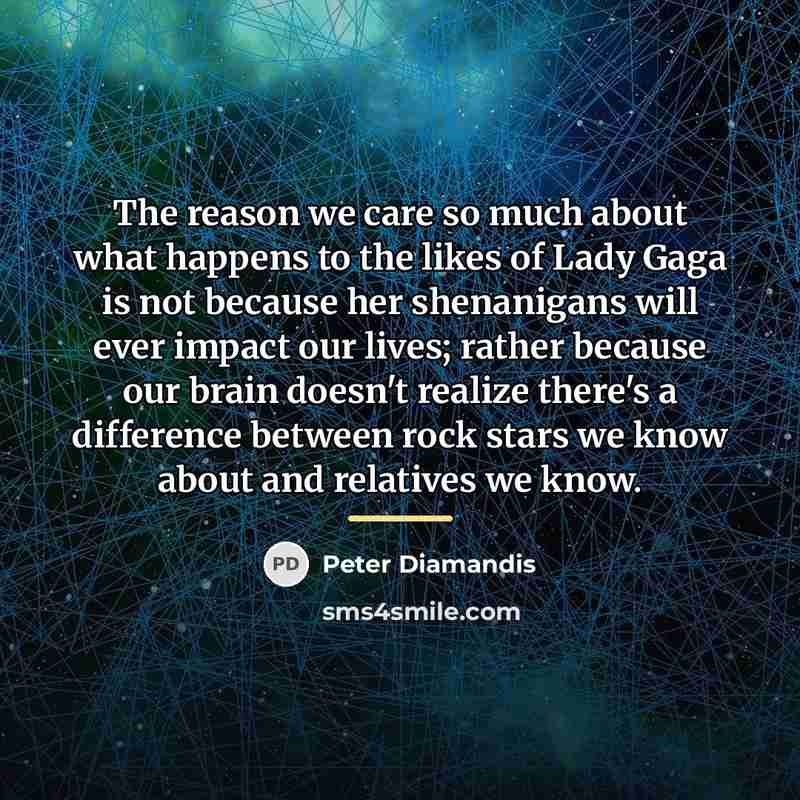 “The reason we care so much about what happens to…” quote by Peter Diamandis
