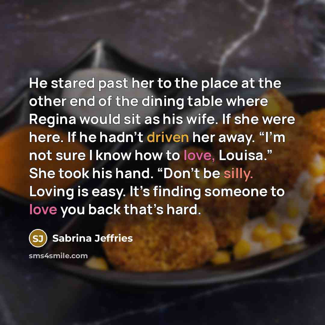 “He stared past her to the place at the other…” quote by Sabrina Jeffries