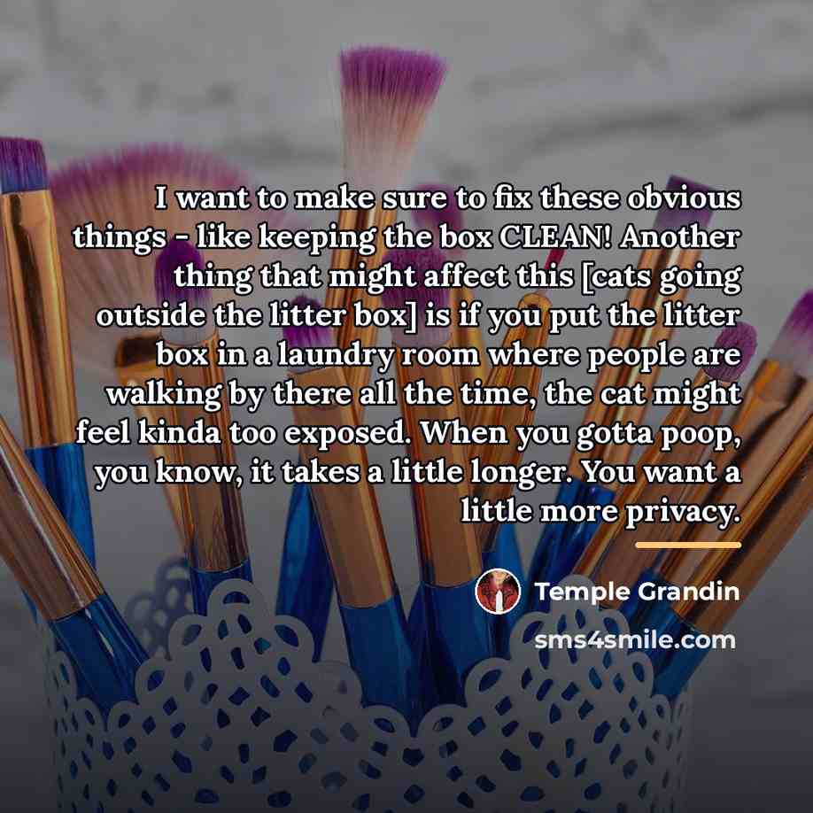 “I want to make sure to fix these obvious things…” quote by Temple Grandin