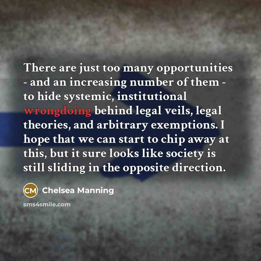 “There are just too many opportunities - and an increasing…” quote by Chelsea Manning