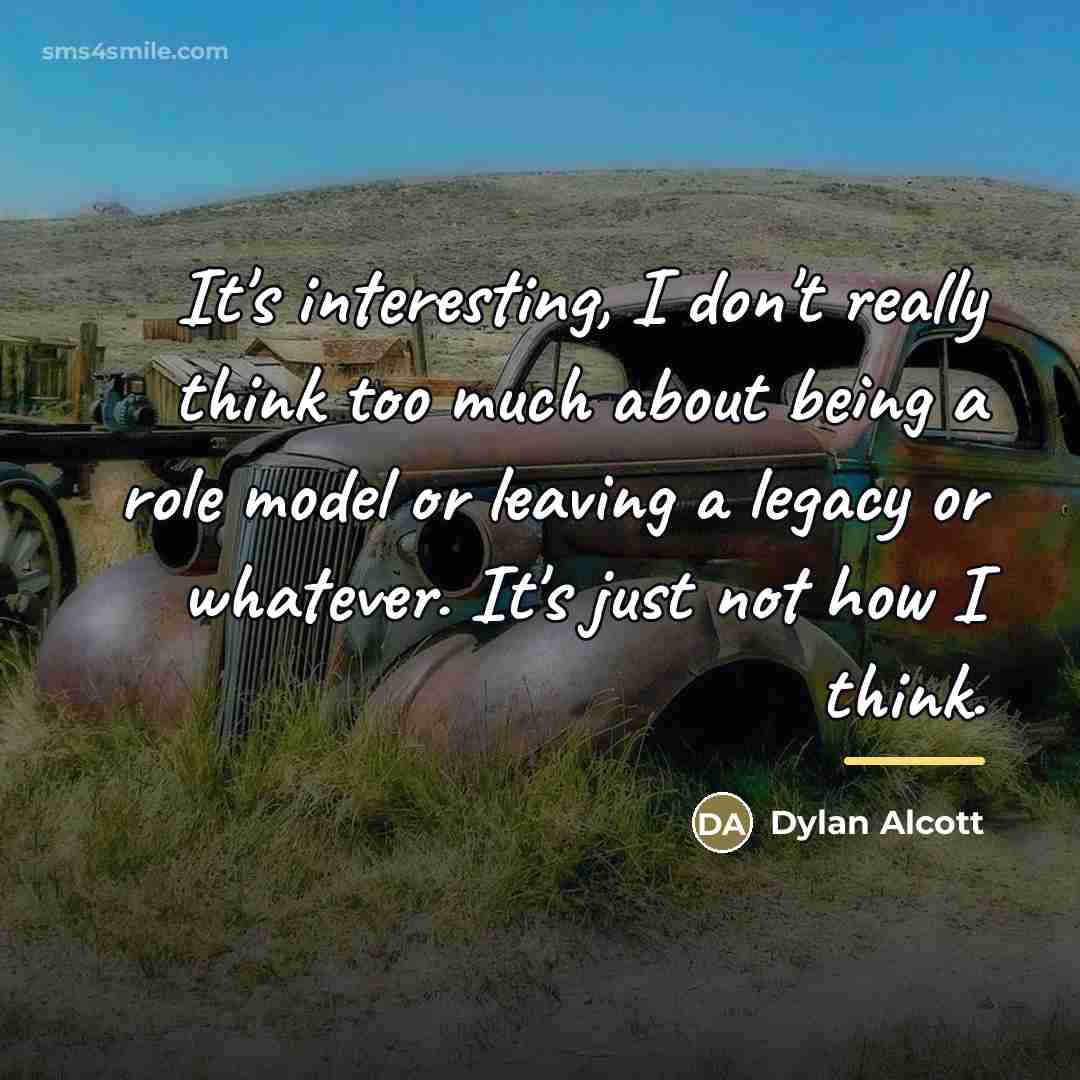 “It's interesting, I don't really think too much about being…” quote by Dylan Alcott