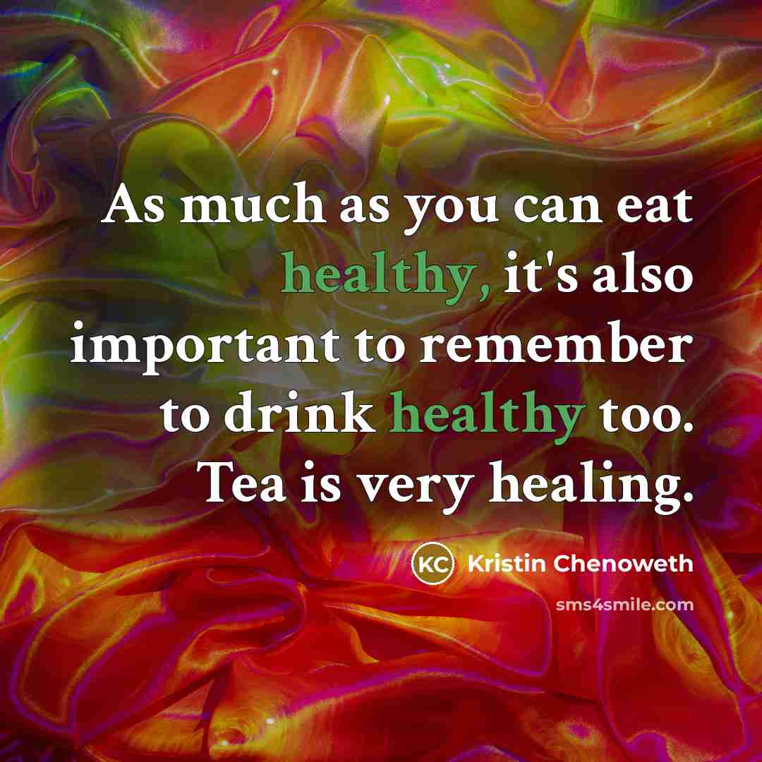 “As much as you can eat healthy, it's also important…” quote by Kristin Chenoweth