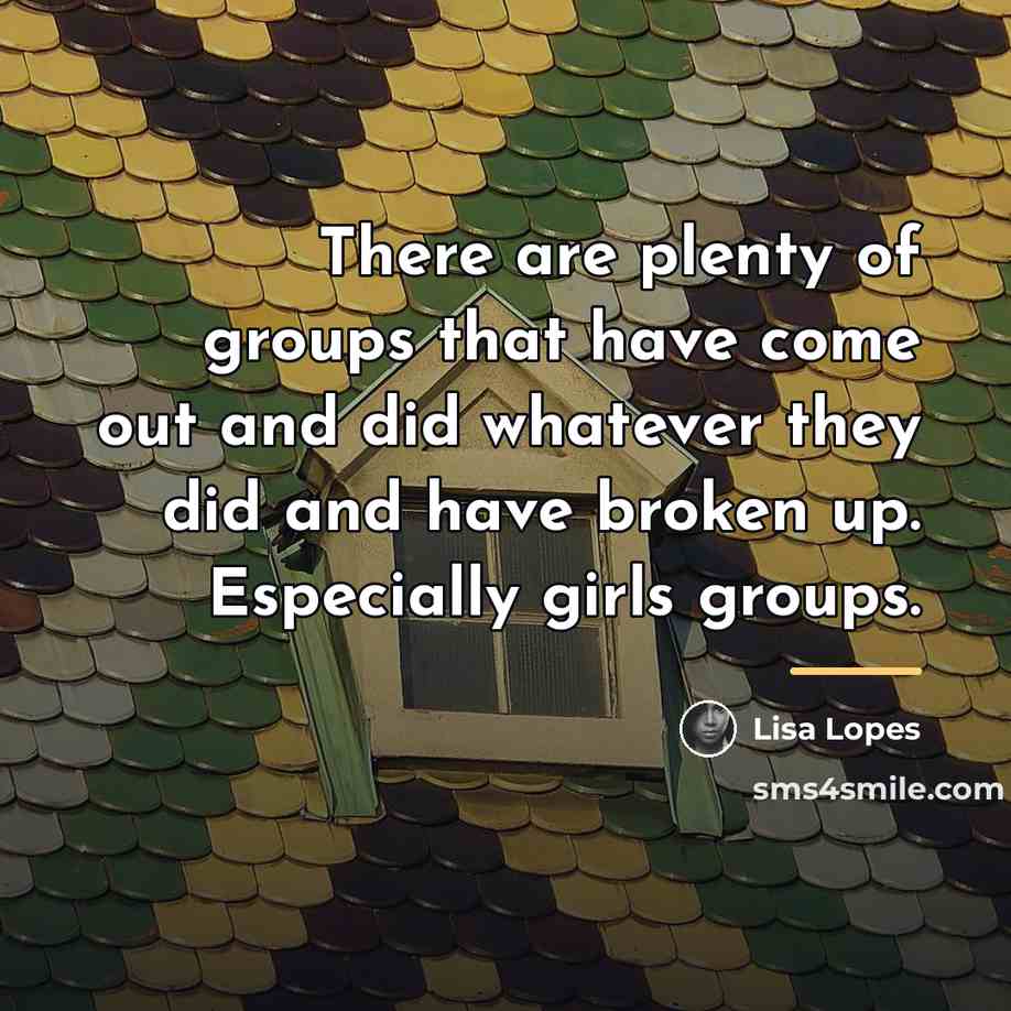 “There are plenty of groups that have come out and…” quote by Lisa Lopes